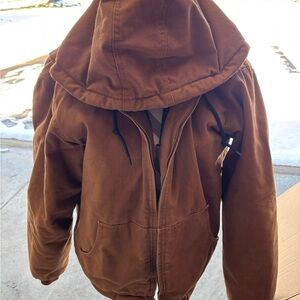 Ranch Tough Men's Brown Hooded Jacket(Lg Tall)